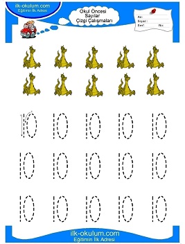 Çocuklar İçin Çizgi Çalışma Sayfaları 